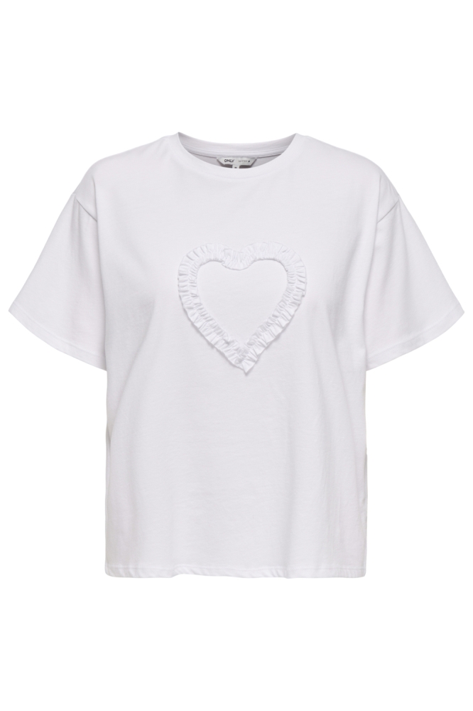 ONLZAMMY S/S TEE BOX JRS 15365527 WHITE/HEART